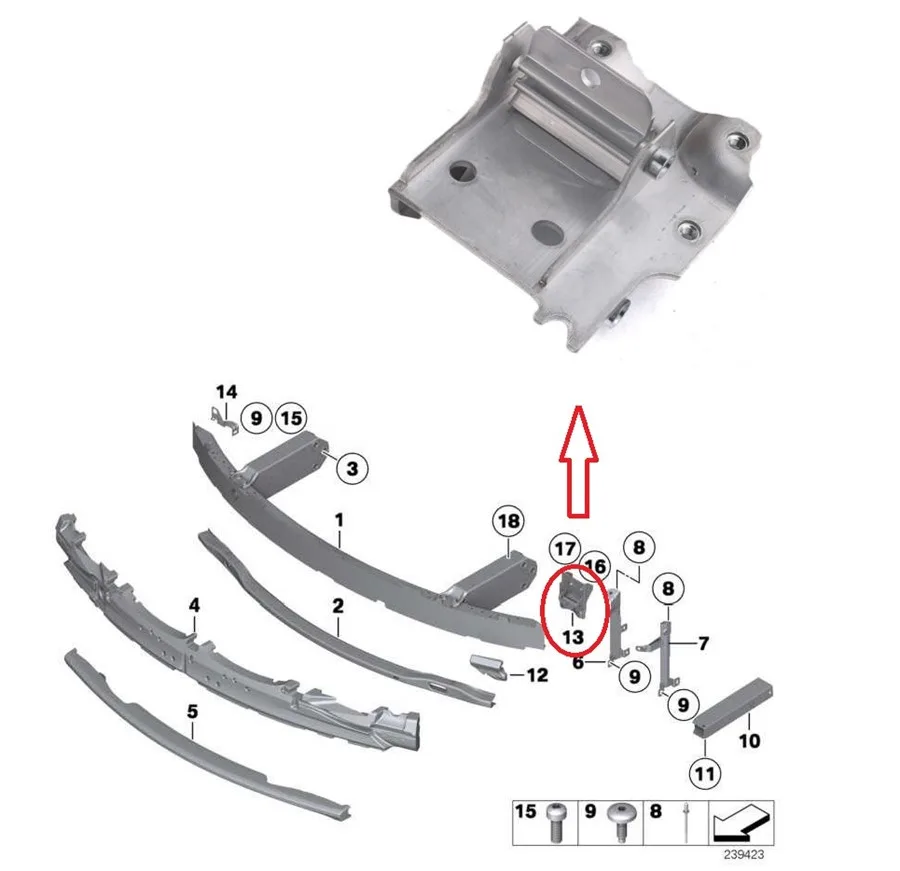 BMW – ÖN TAMPON PLAKASI SOL F10 2010-
