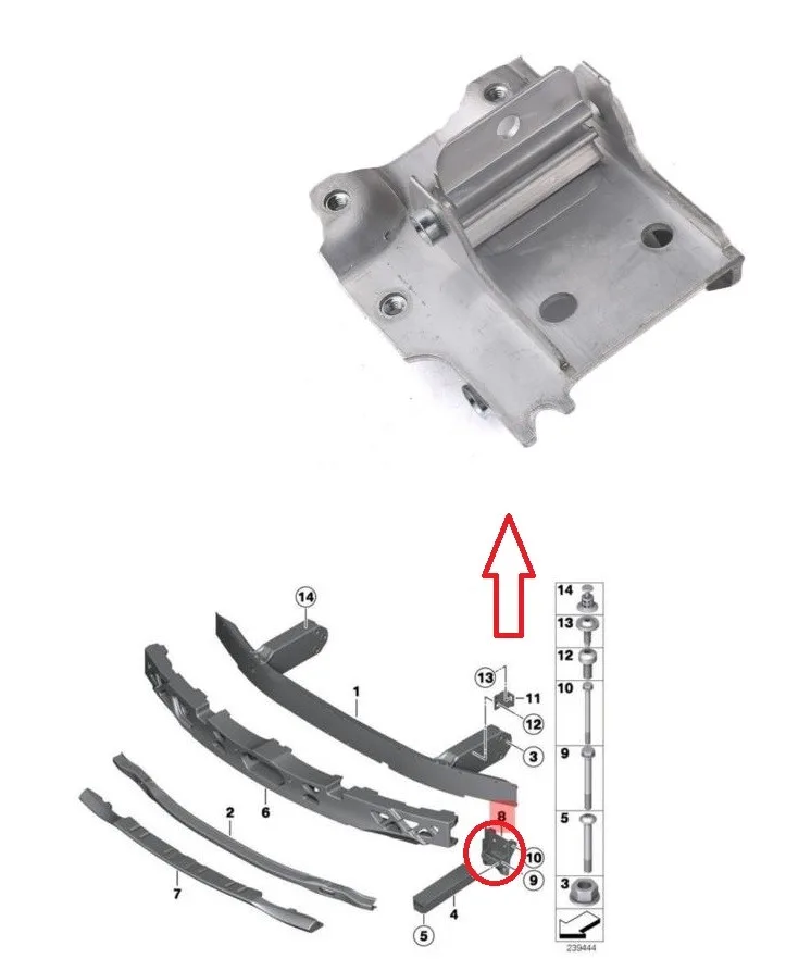 BMW – ÖN TAMPON PLAKASI SAĞ  F10 2010-