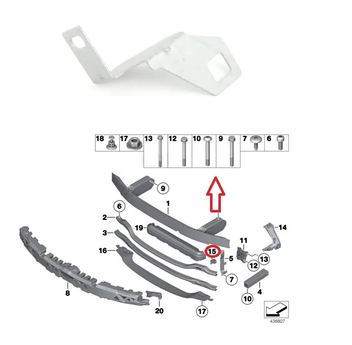 BMW – ÖN TAMPON BRAKETİ SAĞ ( ALÜMİNYUM ) F10 2010-