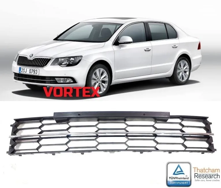SKODA – ÖN TAMPON ORTA IZGARA ( KROMLU ) SUPERB 2013-