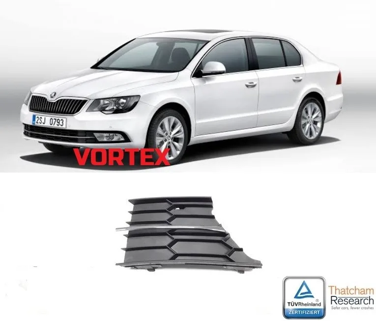 SKODA – ÖN TAMPON IZGARA SAĞ ( KROMLU ) SUPERB 2013-