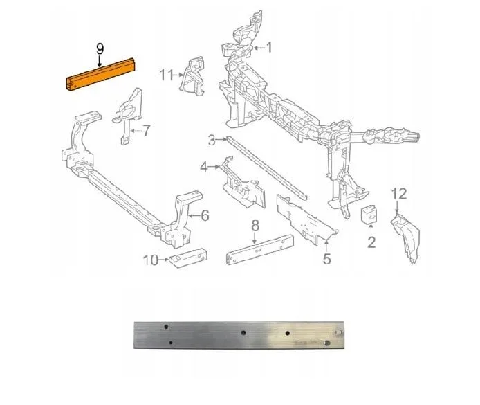 MERCEDES – ÖN PANEL BRAKETİ ( ALÜMİNYUM ) SAĞ W246/W176 2013-
