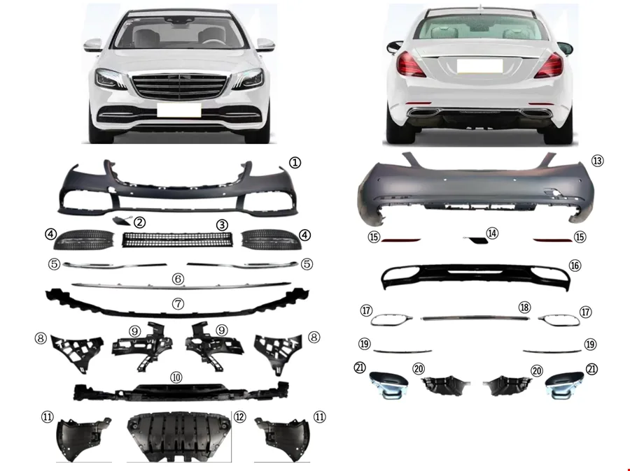 MERCEDES – BODY KİT STANDART TİP  (ÖN-ARKA DOLU) W222 2018-