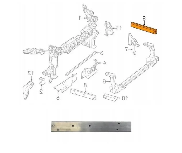 MERCEDES – ÖN PANEL BRAKETİ ( ALÜMİNYUM ) SOL W246/W176 2013-