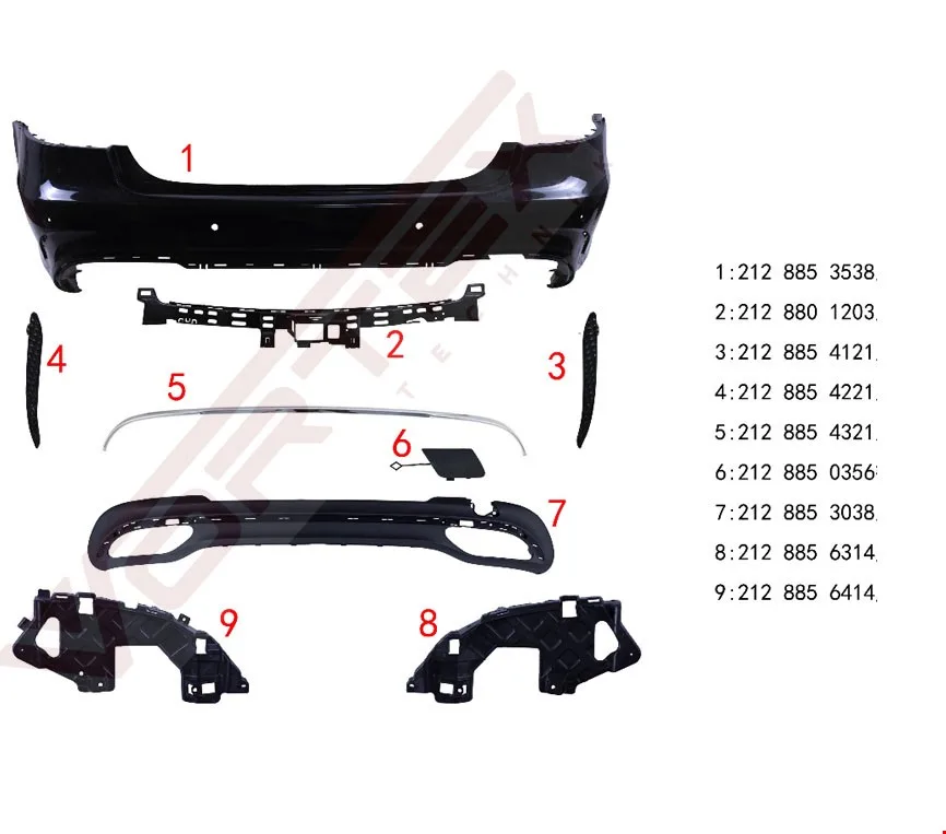 MERCEDES – ARKA TAMPON SET (AMG) W212 2013-
