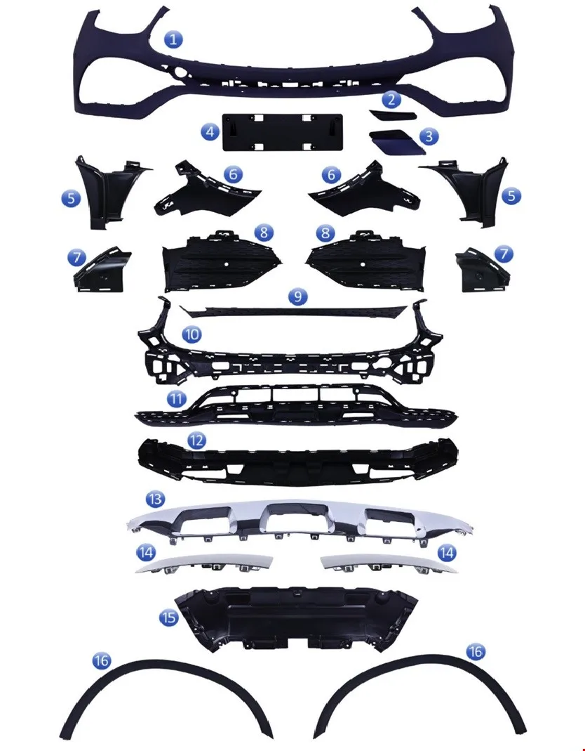 MERCEDES – ÖN TAMPON SET AMG GLC W253 2020-