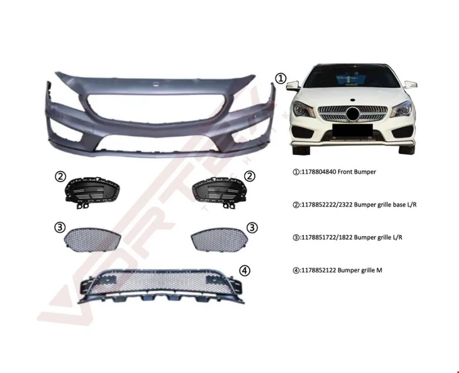 MERCEDES – ÖN TAMPON SET (AMG) CLA W117 2013-
