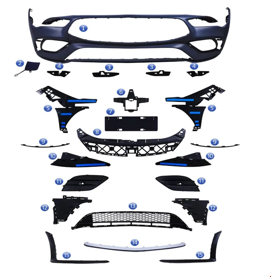 MERCEDES – ÖN TAMPON SET ( PANJURSUZ ) AMG W118 2020-