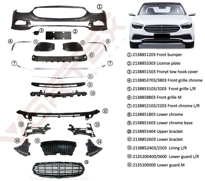 MERCEDES – ÖN TAMPON SET EXCLUSIVE (PANJURLU) W213 2020-