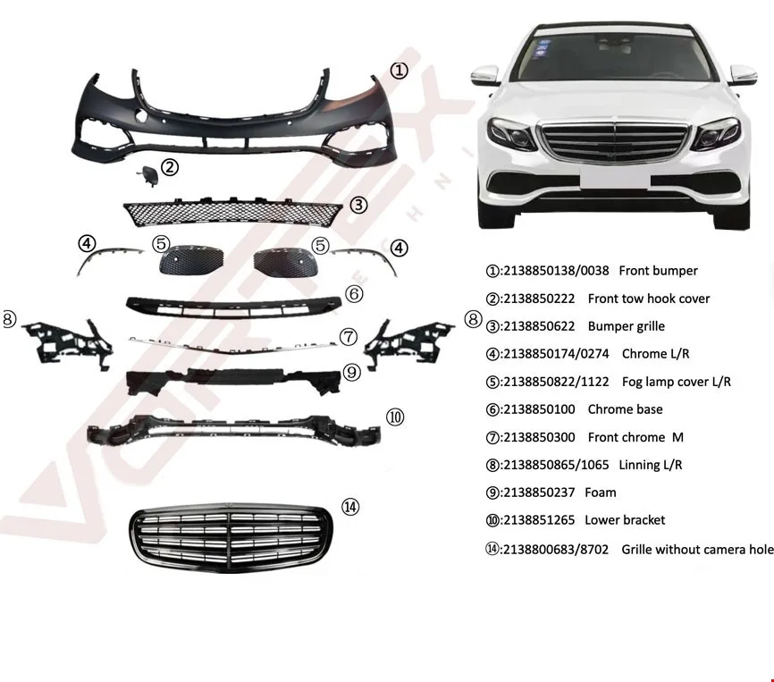 MERCEDES – ÖN TAMPON KOMPLE SET EXCLUSIVE W213 2016-